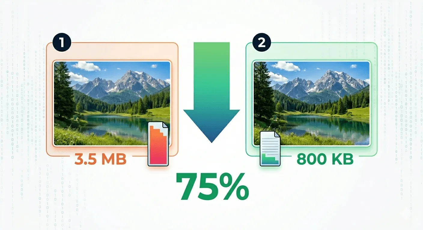 Comparison between JPG and WebP files